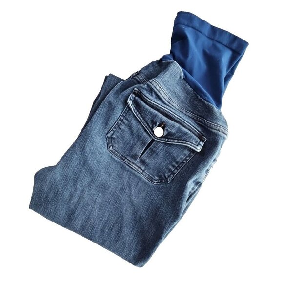 A Pea in the Pod Jeans Maternity Size Medium (32x29) RN# 79913 Bootcut Med Wash - Picture 6 of 16